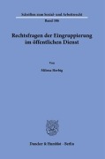 Cover-Bild zum Titel 'Rechtsfragen der Eingruppierung im öffentlichen Dienst' von 'Milena Herbig'