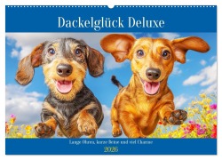 Dackelglück Deluxe. Lange Ohren, kurze Beine und viel Charme (Wandkalender 2026 DIN A2 quer), CALVENDO Monatskalender - Rose Hurley