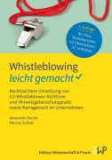 Cover-Bild zum Titel 'Whistleblowing - leicht gemacht' von 'Alexander Deicke, Marcus Sultzer'