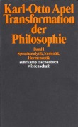 Cover-Bild zum Titel 'Transformation der Philosophie' von 'Karl-Otto Apel'