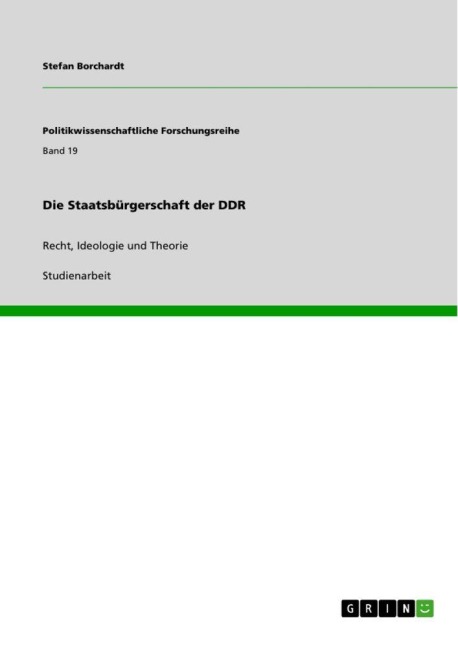 Die Staatsbürgerschaft der DDR - Stefan Borchardt
