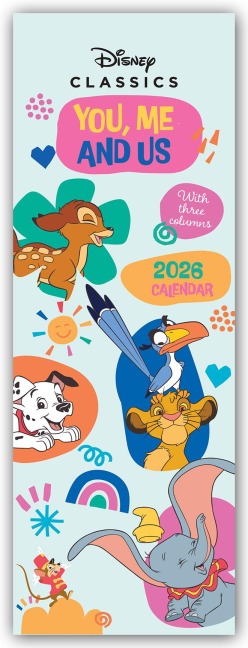 Disney Classics - You, Me and Us 2026 - Slimline-Kalender - 