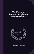 Cover-Bild zum Titel 'The Historical Register. Supplemen, Volume 1911-1920' von ''