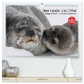 Seehunde und Otter. Putzige Gesellen, perfekte Schwimmer (hochwertiger Premium Wandkalender 2025 DIN A2 quer), Kunstdruck in Hochglanz - Elisabeth Stanzer