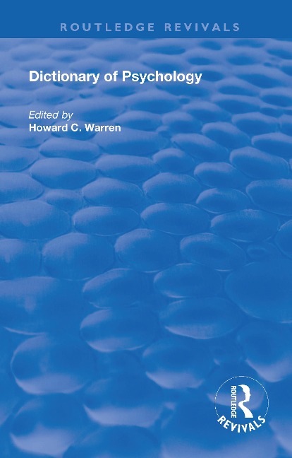 Dictionary of Psychology - Howard C. Warren