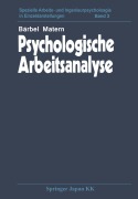 Cover-Bild zum Titel 'Psychologische Arbeitsanalyse' von 'B. Matern'