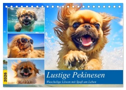 Lustige Pekinesen. Wuschelige Löwen mit Spaß am Leben (Tischkalender 2026 DIN A5 quer), CALVENDO Monatskalender - Rose Hurley