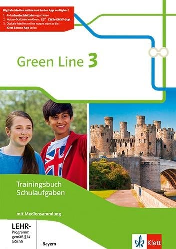 Green Line 3. Ausgabe Bayern. Trainingsbuch Schulaufgaben, Heft mit Lösungen und CD-ROM 7. Klasse - 