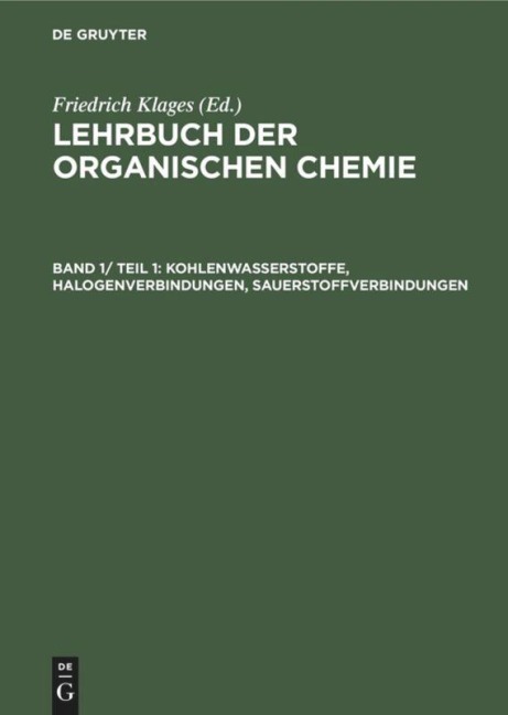 Kohlenwasserstoffe, Halogenverbindungen, Sauerstoffverbindungen - 