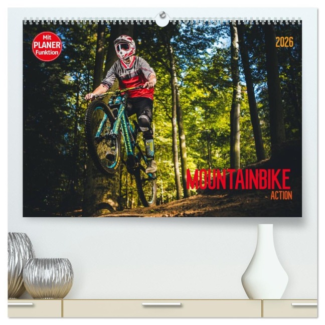 Mountainbike Action (hochwertiger Premium Wandkalender 2026 DIN A2 quer), Kunstdruck in Hochglanz - Dirk Meutzner