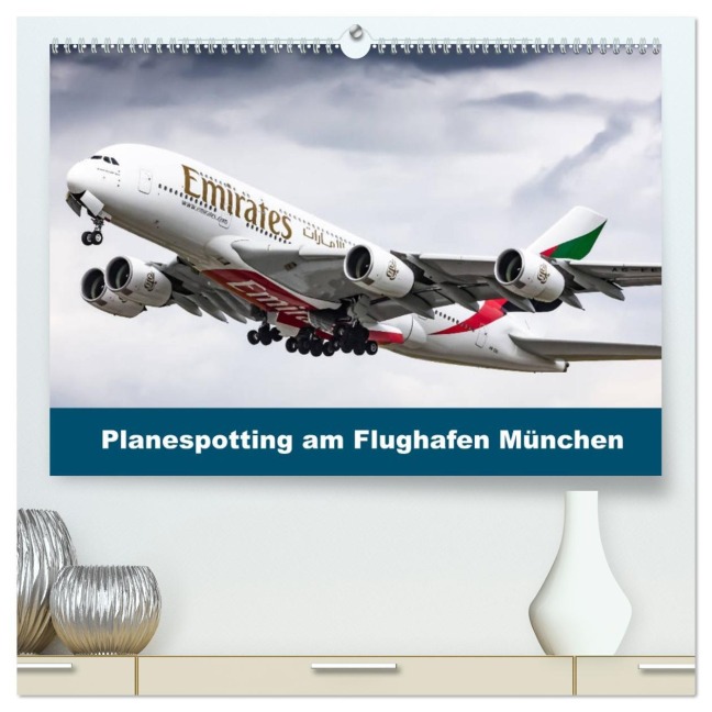 Planespotting am Flughafen München (hochwertiger Premium Wandkalender 2026 DIN A2 quer), Kunstdruck in Hochglanz - Konrad Eger