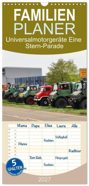 Familienplaner 2027 - Universalmotorgeräte Eine Stern-Parade mit 5 Spalten (Wandkalender, 21 x 45 cm) CALVENDO - Günther Geiger