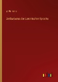 Antibarbarus der Lateinischen Sprache - J. Ph. Krebs