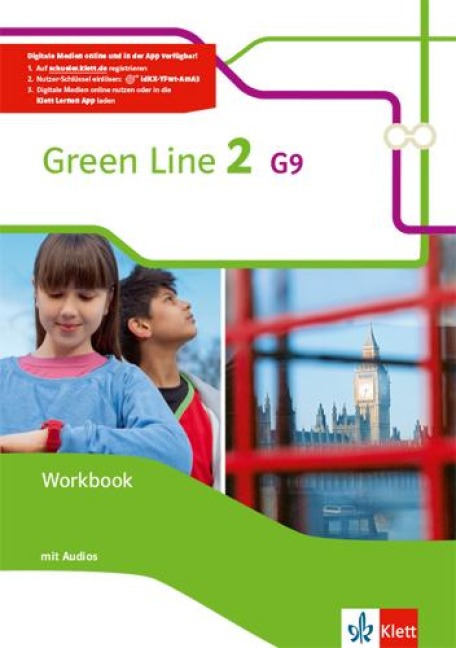 Green Line 2 G9. Workbook + Nutzerschlüssel Klasse 6 - 