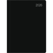 Cover-Bild zum Titel 'Taschenkalender schwarz 2026 - Bürokalender 10,2x14,2 - 1 Woche auf 2 Seiten - flexibler Kunststoffeinband - Notizheft - Wochenkalender - 640-1020' von ''