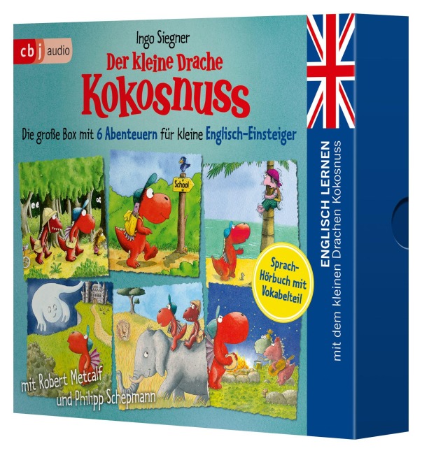 Englisch lernen mit dem kleinen Drachen Kokosnuss - Die große Box mit 6 Abenteuern für kleine Englisch-Einsteiger - Ingo Siegner