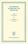 Cover-Bild zum Titel 'Die Erklärung der Menschen- und Bürgerrechte.' von 'Georg Jellinek'
