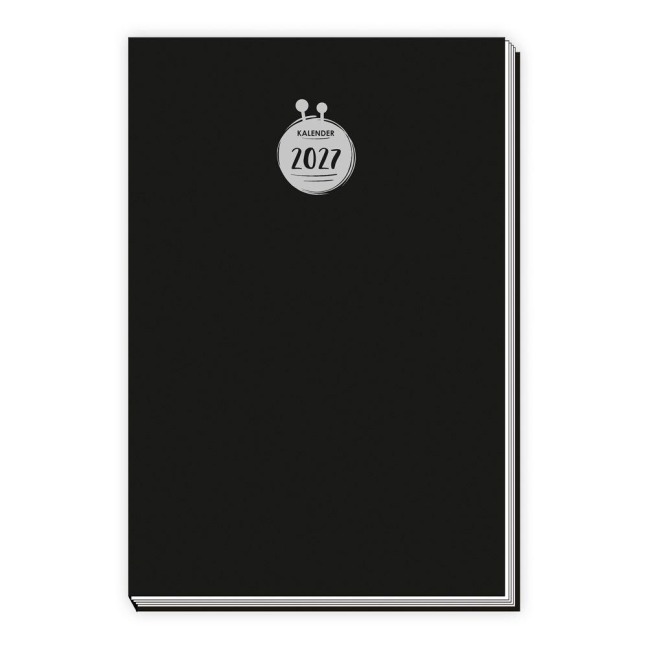 TRÖTSCH - Taschenkalender A6 schwarz 2027 - 