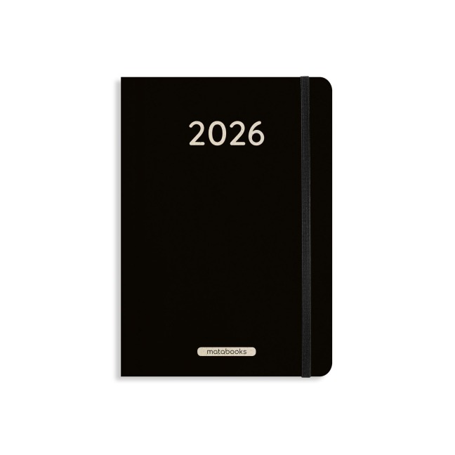 matabooks - A5 Kalender Samaya 2026 Farbe: Black (DE/EN) - 