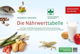 Cover-Bild zum Titel 'Die Nährwerttabelle' von 'Helmut Heseker, Beate Dipl. oec. troph. Heseker'