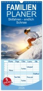 Cover-Bild zum Titel 'Familienplaner 2026 - Skifahren - endlich Schnee mit 5 Spalten (Wandkalender, 21 x 45 cm) CALVENDO' von 'Roder Roder'