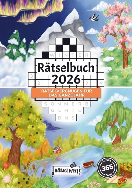Rätselbuch 2026: Rätselvergnügen für das ganze Jahr mit dem großen Rätselkalender 2026 - Inkl. Sudoku, Kreuzwort- & Wortsuchrätseln - Rätsel Werft