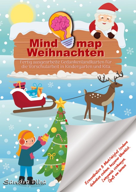 KitaFix-Mindmap Weihnachten  (Fertig ausgearbeitete Gedankenlandkarten für die Vorschularbeit in Kindergarten und Kita) - Sandra Plha