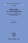 Cover-Bild zum Titel 'Öffentlichkeit als Verfassungsprinzip' von 'Johannes Held'