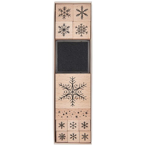 Stempelset Schneeflocken FSC 100% 12 Stk - 