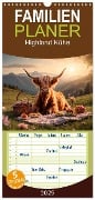 Familienplaner 2025 - Highland Kühe mit 5 Spalten (Wandkalender, 21 x 45 cm) CALVENDO - Heidi Spiegler