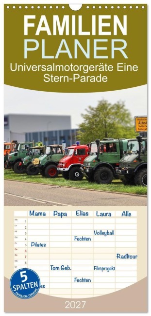 Familienplaner 2027 - Universalmotorgeräte Eine Stern-Parade mit 5 Spalten (Wandkalender, 21 x 45 cm) CALVENDO - Günther Geiger