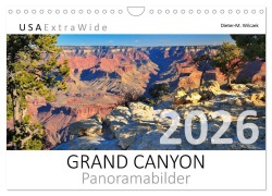 Cover-Bild zum Titel 'GRAND CANYON Panoramabilder (Wandkalender 2026 DIN A4 quer), CALVENDO Monatskalender' von 'Dieter-M. Wilczek'