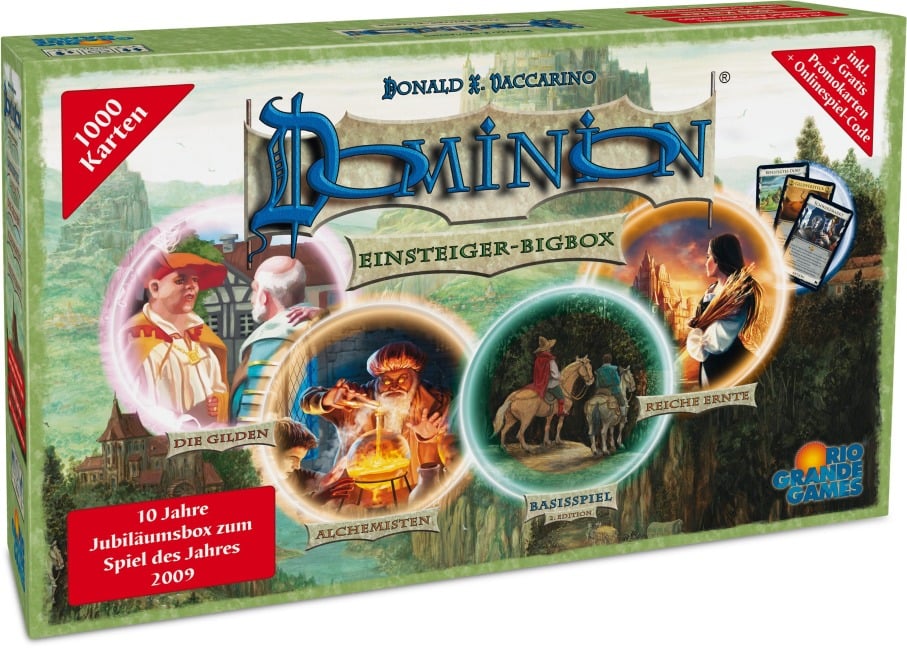 Dominion Einsteiger-Bigbox. (Basisspiel 2. Edition + Gilden + Mixbox + Promo)