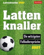 Cover-Bild zum Titel 'Lattenknaller Tagesabreißkalender 2027 - Die witzigsten Fußballersprüche' von 'Marco Heibel, Anders Ulrike'