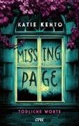 Cover-Bild zum Titel 'Missing Page - Tödliche Worte' von 'Katie Kento'