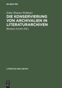 Cover-Bild zum Titel 'Die Konservierung von Archivalien in Literaturarchiven' von 'Erika Wimmer-Webhofer'