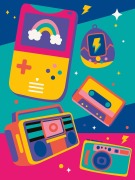 Cover-Bild zum Titel 'CreArt, Malen nach Zahlen Erwachsene - 90's Vibes' von ''