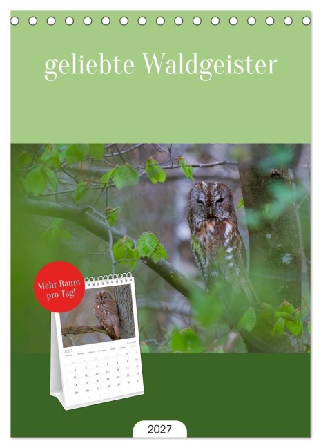 Tischplaner 2027 - geliebte Waldgeister (A5 Tischkalender zum Aufstellen) CALVENDO - Andreas KAUZ- Freund