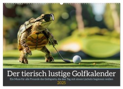 Der tierisch lustige Golfkalender (Wandkalender 2025 DIN A2 quer), CALVENDO Monatskalender - Peter Rübsamen