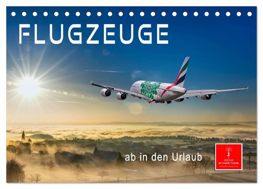 Flugzeuge - ab in den Urlaub (Tischkalender 2026 DIN A5 quer), CALVENDO Monatskalender - Peter Roder