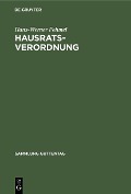 Hausratsverordnung - Hans-Werner Fehmel