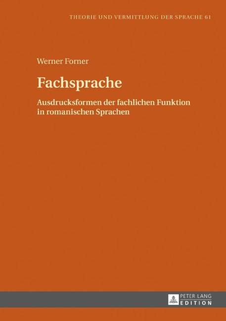 Fachsprache - Werner Forner