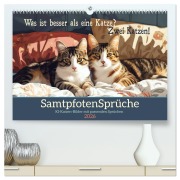 Cover-Bild zum Titel 'Samtpfotensprüche (hochwertiger Premium Wandkalender 2026 DIN A2 quer), Kunstdruck in Hochglanz' von 'Sabine Löwer'