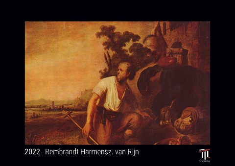 Rembrandt Harmensz. van Rijn 2022 - Black Edition - Timokrates Kalender, Wandkalender, Bildkalender - DIN A4 (ca. 30 x 21 cm) - 