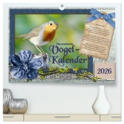 Cover-Bild zum Titel 'Der poetische Vogelkalender (hochwertiger Premium Wandkalender 2026 DIN A2 quer), Kunstdruck in Hochglanz' von 'Sabine Löwer'