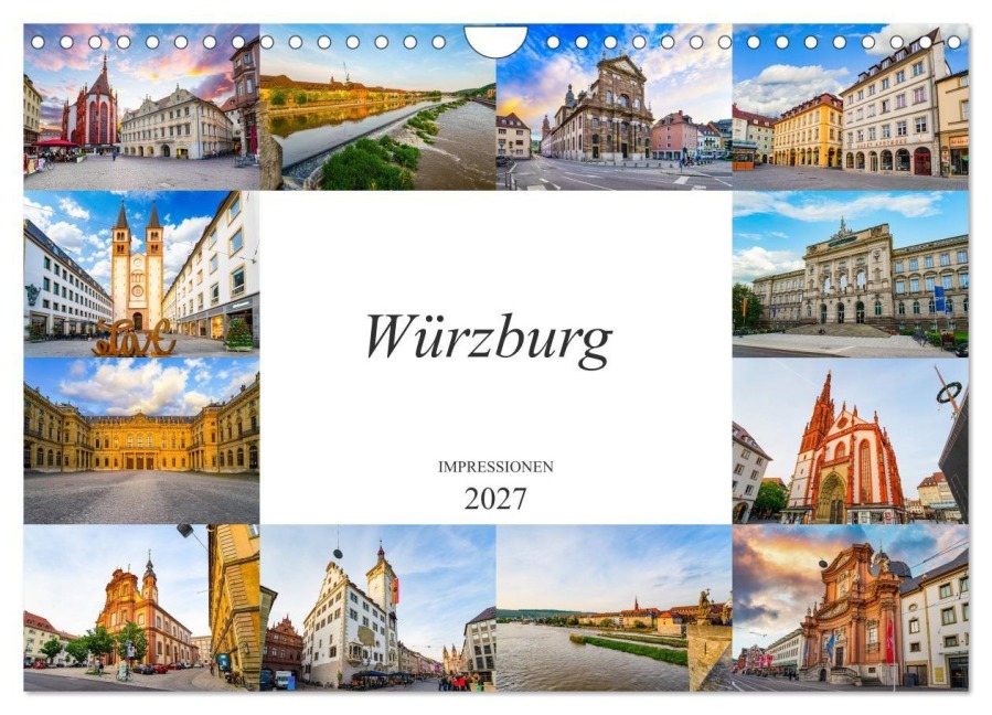 Würzburg Impressionen (Wandkalender 2027 DIN A4 quer), CALVENDO Monatskalender - Dirk Meutzner