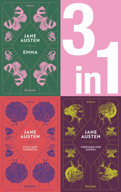 Jane Austen: Drei Romane in einem E-Book (3-in-1-Bundle). Emma, Stolz und Vorurteil, Verstand und Gefühl - Jane Austen