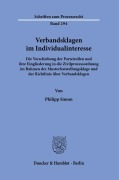 Verbandsklagen im Individualinteresse. - Philipp Simon