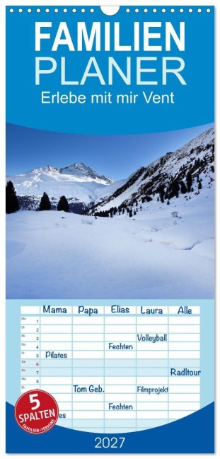 Familienplaner 2027 - Erlebe mit mir Vent mit 5 Spalten (Wandkalender, 21 x 45 cm) CALVENDO - Nadine Büscher