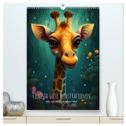 Tierisch gute Illustrationen wie aus einer anderen Welt (hochwertiger Premium Wandkalender 2026 DIN A2 hoch), Kunstdruck in Hochglanz - Artefacti Artefacti